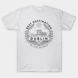 Dublin Minimal Badge Design T-Shirt